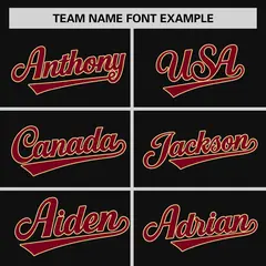 Black Crimson Raglan Sleeves Authentic Baseball Jersey 3