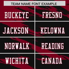 Black Crimson Scratch Pattern Authentic Football Jersey 3