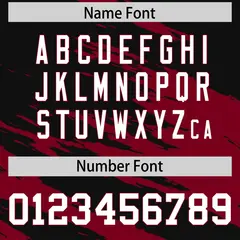 Black Crimson Scratch Pattern Authentic Football Jersey 4