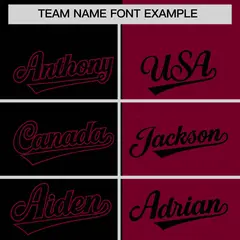 Black Crimson Split Coconut Tree Design Baseball Jersey 3