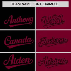 Black Crimson Split Coconut Tree Design Baseball Jersey 3