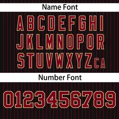 Black Crimson Stripe Authentic Pullover Baseball Jersey 4