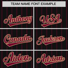 Black Crimson Stripe Raglan Sleeves Fashion Baseball Jersey 3