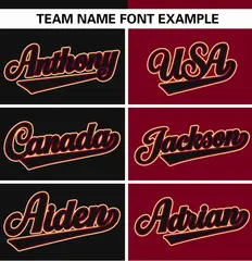 Black Crimson Stripe-Solid Combo Authentic Baseball Jersey 3