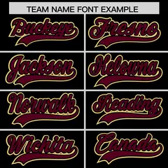 Black Crimson Team Baseball Jersey Pants Hat Package 3