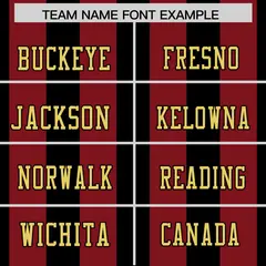 Black Crimson Thick Stripe Authentic Football Jersey 3