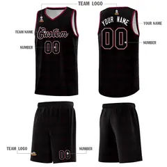 Black Crimson Trailblazer Dot Pattern Basketball Jersey 5