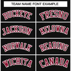 Black Crimson-White Raglan Sleeves Varsity Full-Snap Letterman Jacket 3