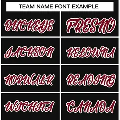 Black Crimson-White Raglan Sleeves Varsity Full-Snap Letterman Jacket 5