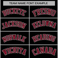 Black Crimson-White Varsity Full-Snap Letterman Jacket 5