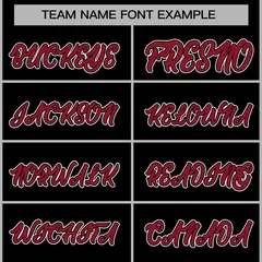 Black Crimson-White Varsity Full-Snap Letterman Jacket 5