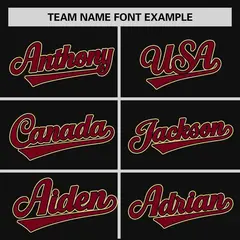 Black Crimson Zebra Stripes Graffiti Baseball Jersey 3