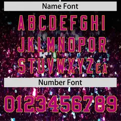 Black Dark Pink Gradient Sparkle-Effect Baseball Jersey 4