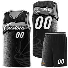 Black Dot Scatter Graffiti Pattern Basketball Jersey