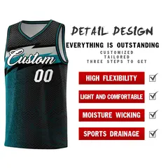 Black Dot Scatter Graffiti Pattern Basketball Jersey 4