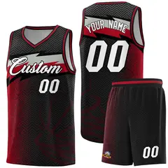 Black Dot Scatter Graffiti Pattern Basketball Jersey 1