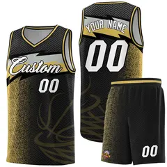 Black Dot Scatter Graffiti Pattern Basketball Jersey 1