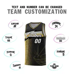 Black Dot Scatter Graffiti Pattern Basketball Jersey 3