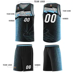 Black Dot Scatter Graffiti Pattern Basketball Jersey 2