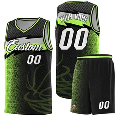Black Dot Scatter Graffiti Pattern Basketball Jersey 1