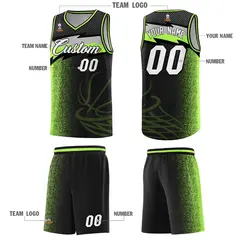 Black Dot Scatter Graffiti Pattern Basketball Jersey 2