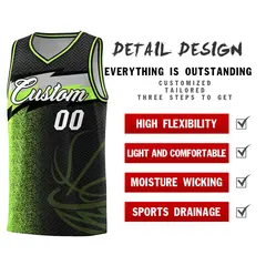 Black Dot Scatter Graffiti Pattern Basketball Jersey 4