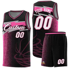 Black Dot Scatter Graffiti Pattern Basketball Jersey 1