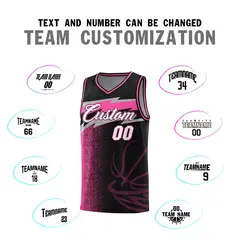 Black Dot Scatter Graffiti Pattern Basketball Jersey 3