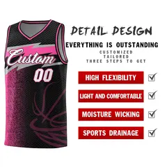Black Dot Scatter Graffiti Pattern Basketball Jersey 4