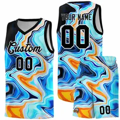 Black Fluid Painting Pattern Basketball Jersey