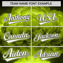 Black Fluorescent Green Nuclear Blast Graffiti Full Button Baseball Jersey 3