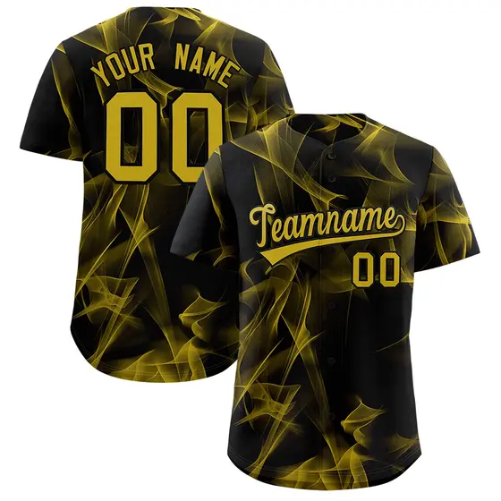 Black Fumes Graffiti Pattern Baseball Jersey