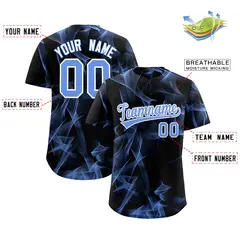 Black Fumes Graffiti Pattern Baseball Jersey 2