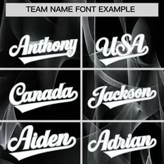 Black Fumes Graffiti Pattern Baseball Jersey 3