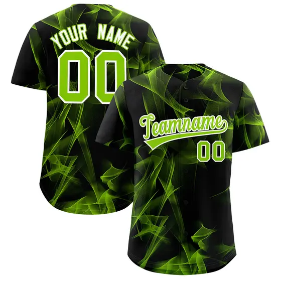 Black Fumes Graffiti Pattern Baseball Jersey