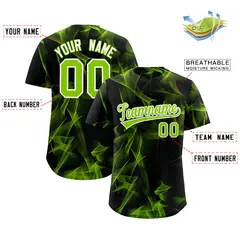 Black Fumes Graffiti Pattern Baseball Jersey 2