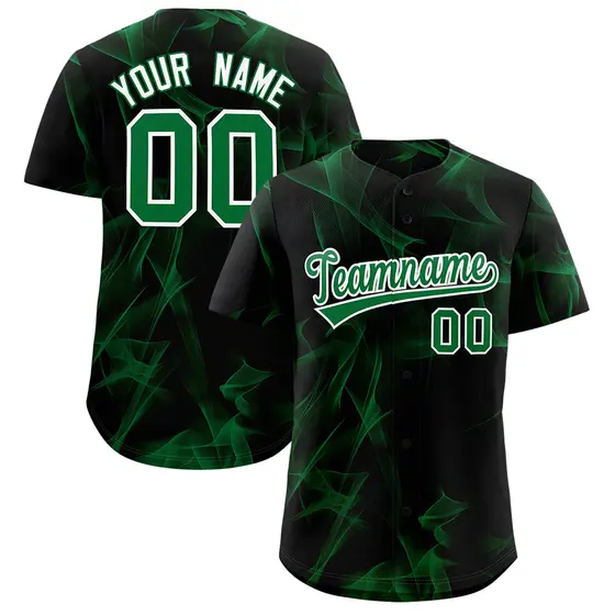 Black Fumes Graffiti Pattern Baseball Jersey