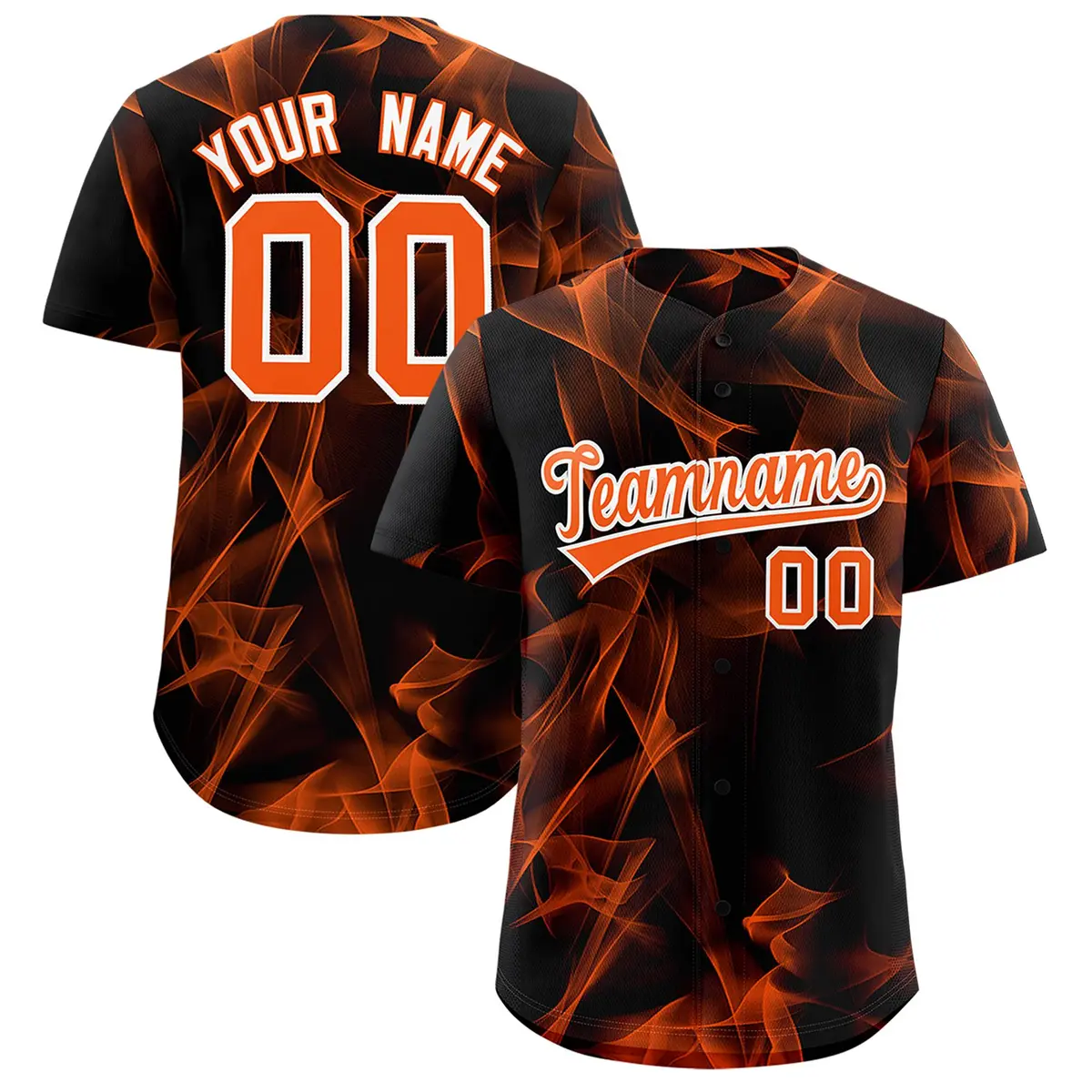 Black Fumes Graffiti Pattern Baseball Jersey