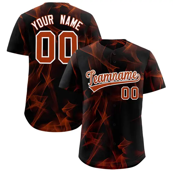 Black Fumes Graffiti Pattern Baseball Jersey