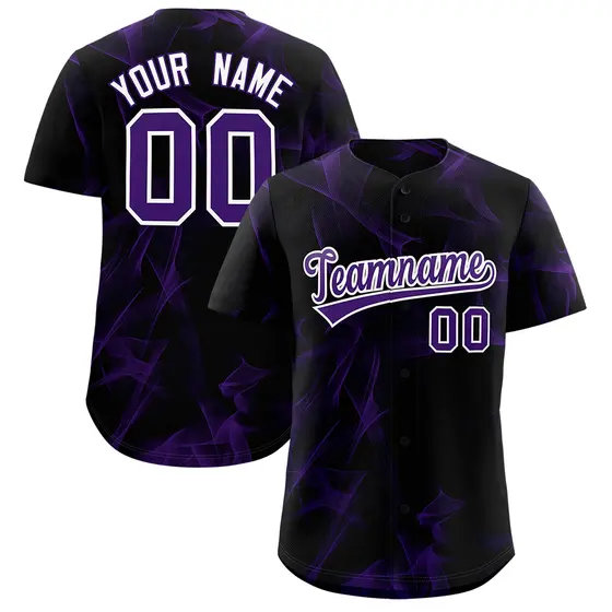 Black Fumes Graffiti Pattern Baseball Jersey