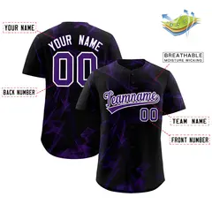 Black Fumes Graffiti Pattern Baseball Jersey 2
