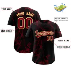 Black Fumes Graffiti Pattern Baseball Jersey 2