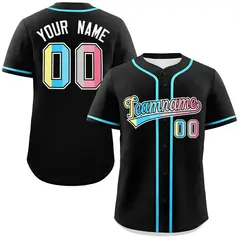 Black Genderflux Pride Month Baseball Jersey