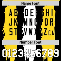 Black Gold and White Graffiti Flag Football Jersey 4