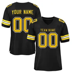 Black Gold-Black Classic Style Authentic Football Jersey 1