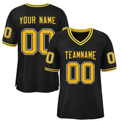 Black Gold-Black Classic Style Authentic Football Jersey