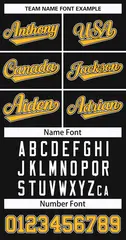 Black Gold Black-White Classic Hockey Jersey 3