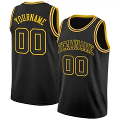 Black Gold Classic Authentic Basketball Jersey 1