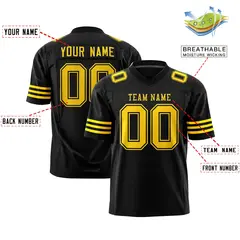 Black Gold Classic Authentic Football Jersey 2