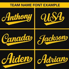 Black Gold Classic Full Button Baseball Jersey 3